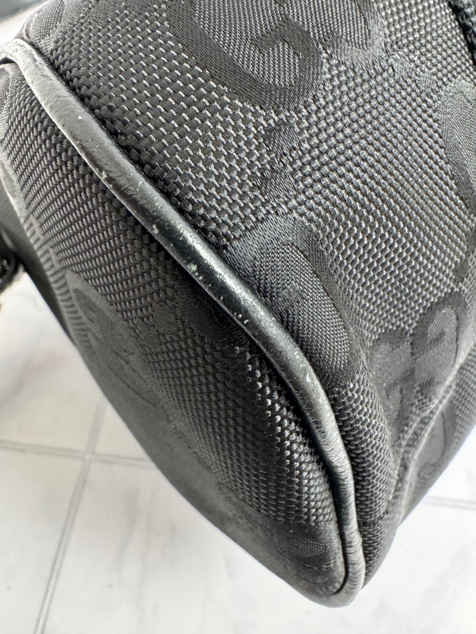 Gucci Black GG Canvas 2Way Bag