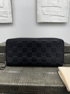 Louis Vuitton Black Damier Infini Zippy Wallet