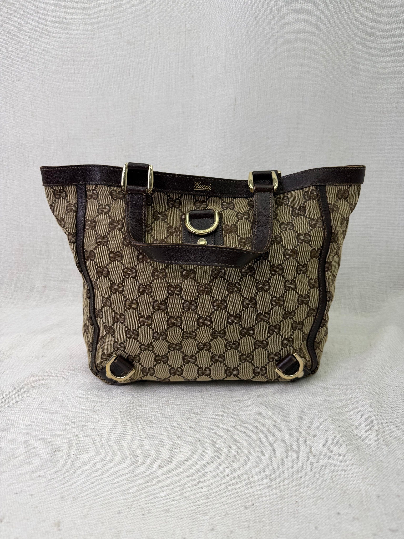 Gucci Brown GG Canvas Abbey Tote Bag
