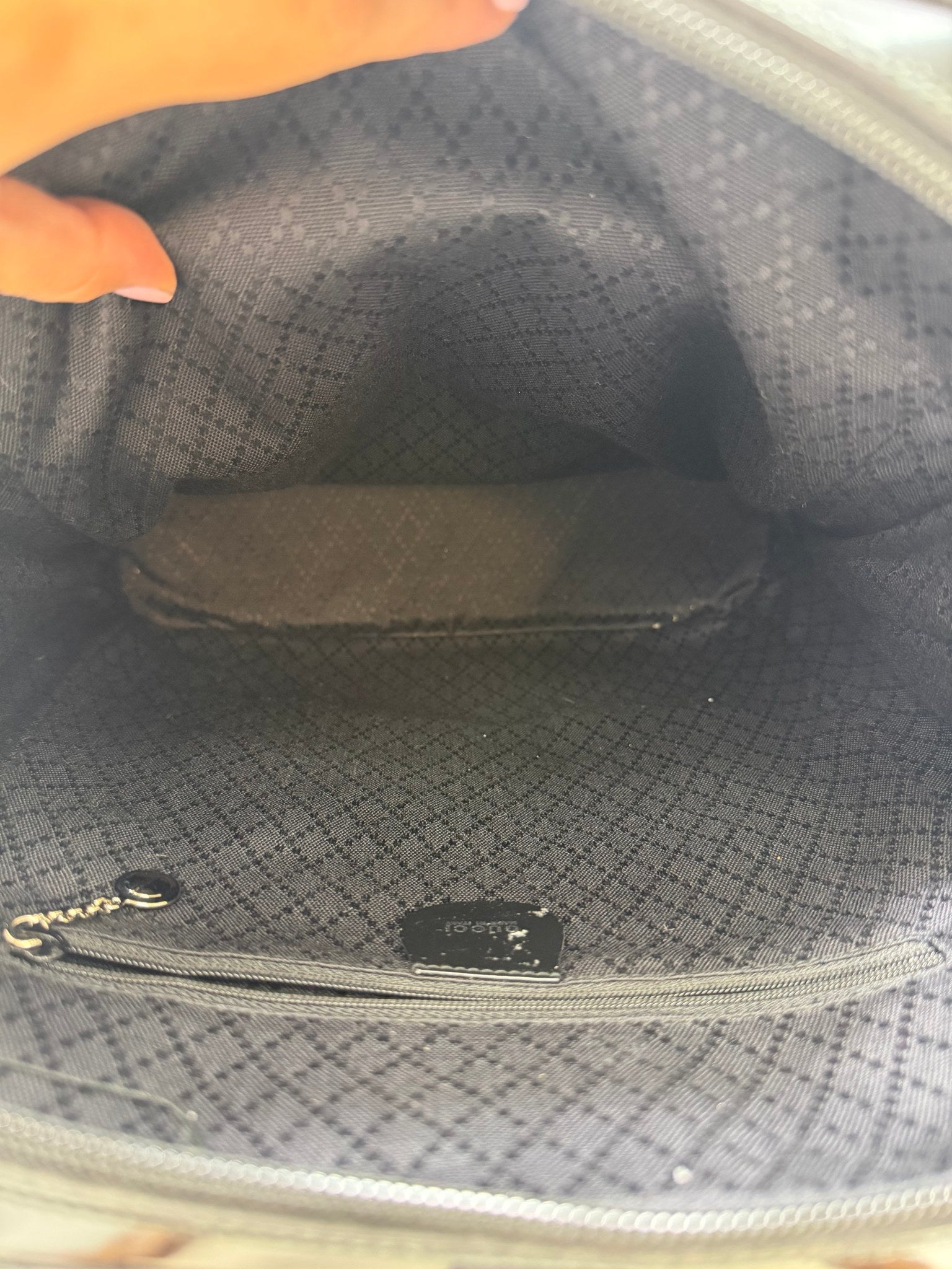 Gucci Black Nylon And Patent Leather Bamboo Sling Backpack