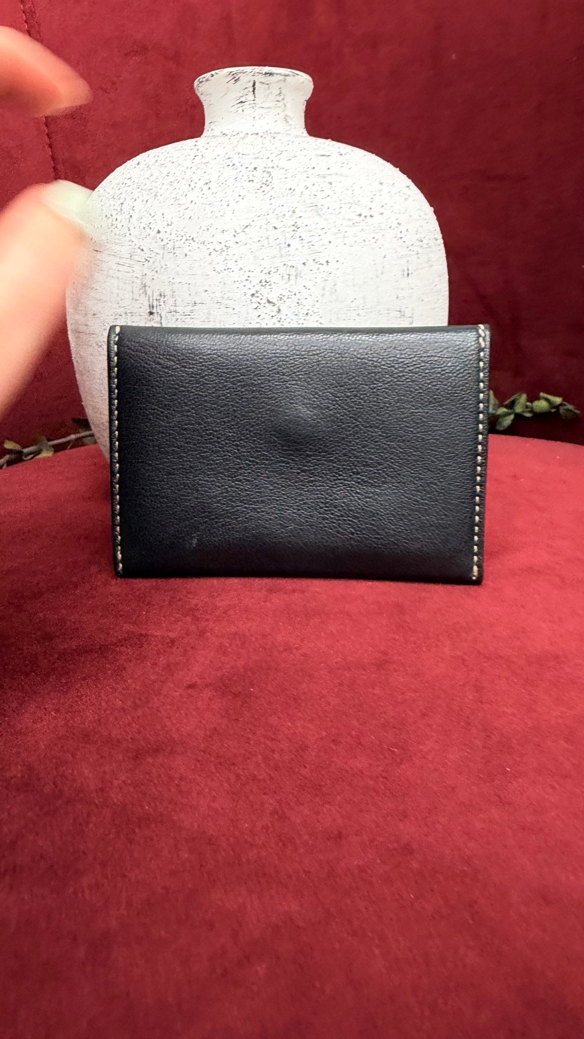 Alexander McQueen Tricolor Leather Skull Envelope Card Case