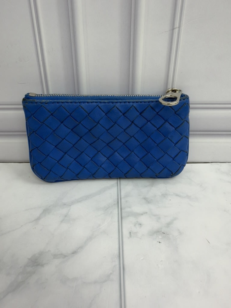 Bottega Veneta Blue Intrecciato Leather Coin Purse