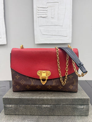 Louis Vuitton Monogram Red Leather Saint Placide Shoulder Bag
