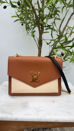 Louis Vuitton Brown Grained Leather My Lock Me Chain Bag