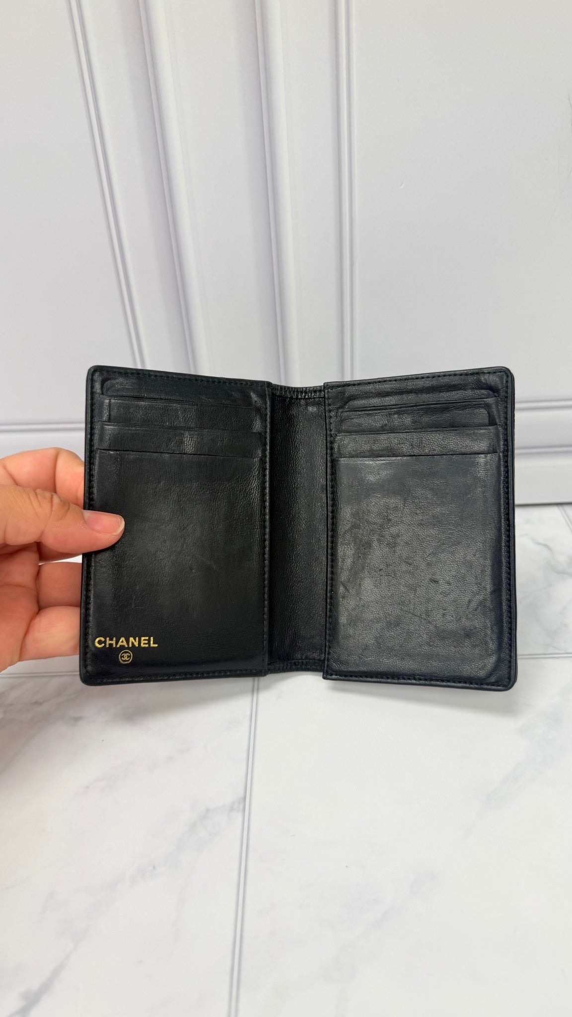 Chanel Black Caviar Leather Pocket Organizer