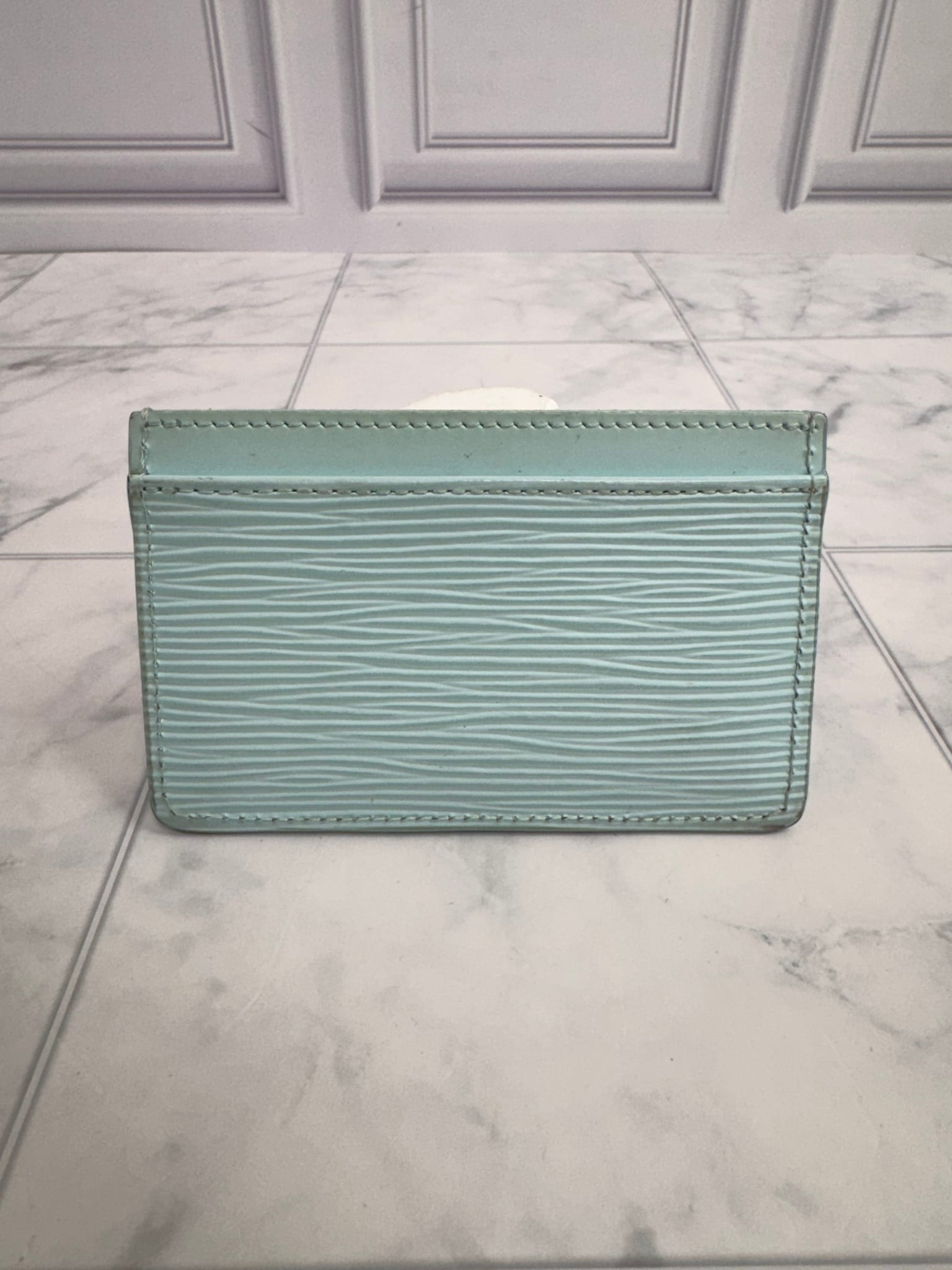 Louis Vuitton Light Blue Epi Card Case