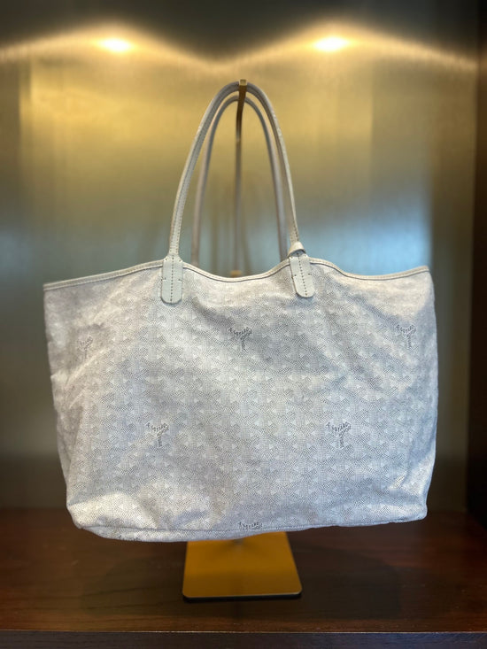 Goyard White Goyardine St. Louis Tote