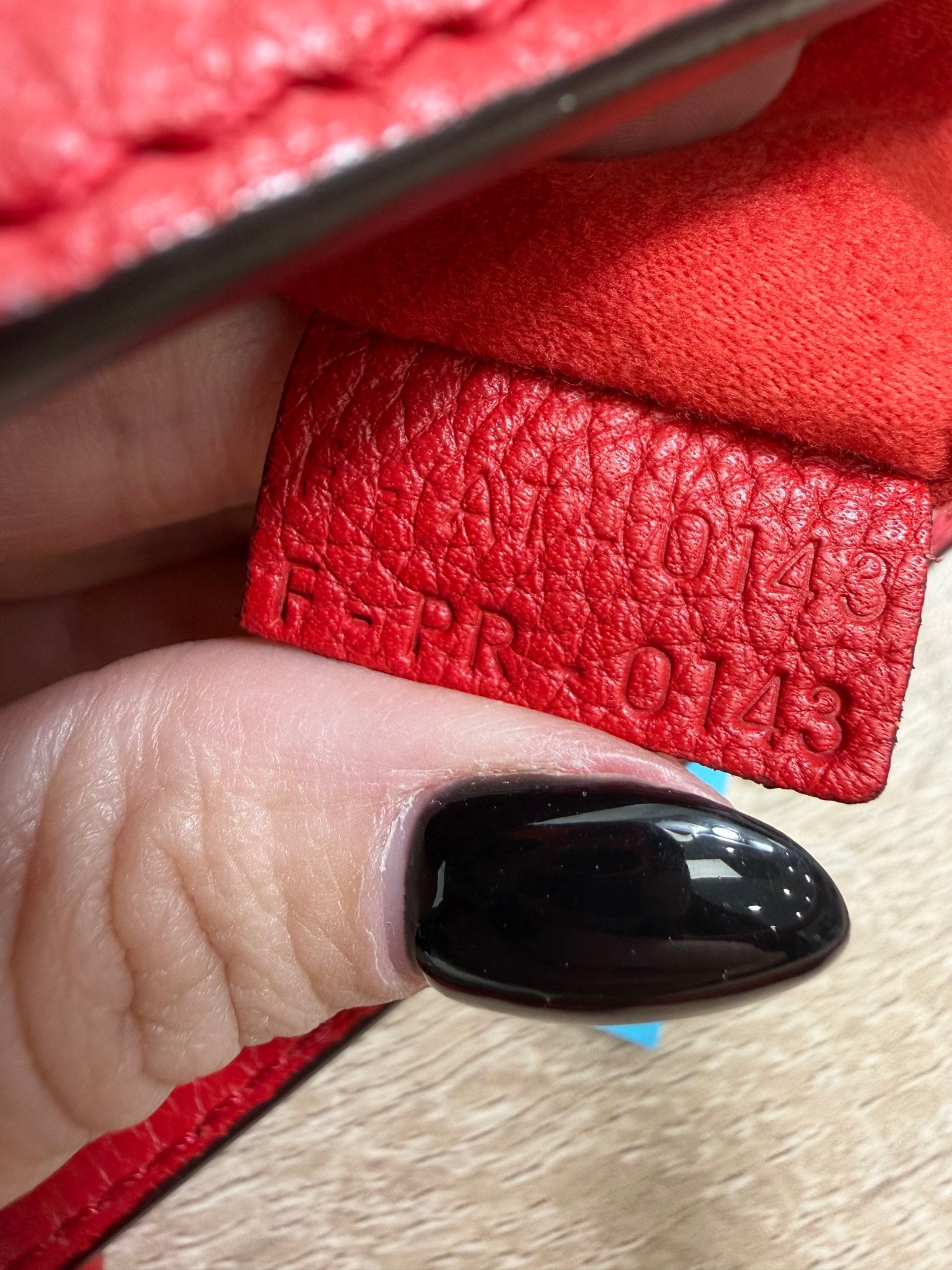 Celine Red Leather Micro Luggage Tote