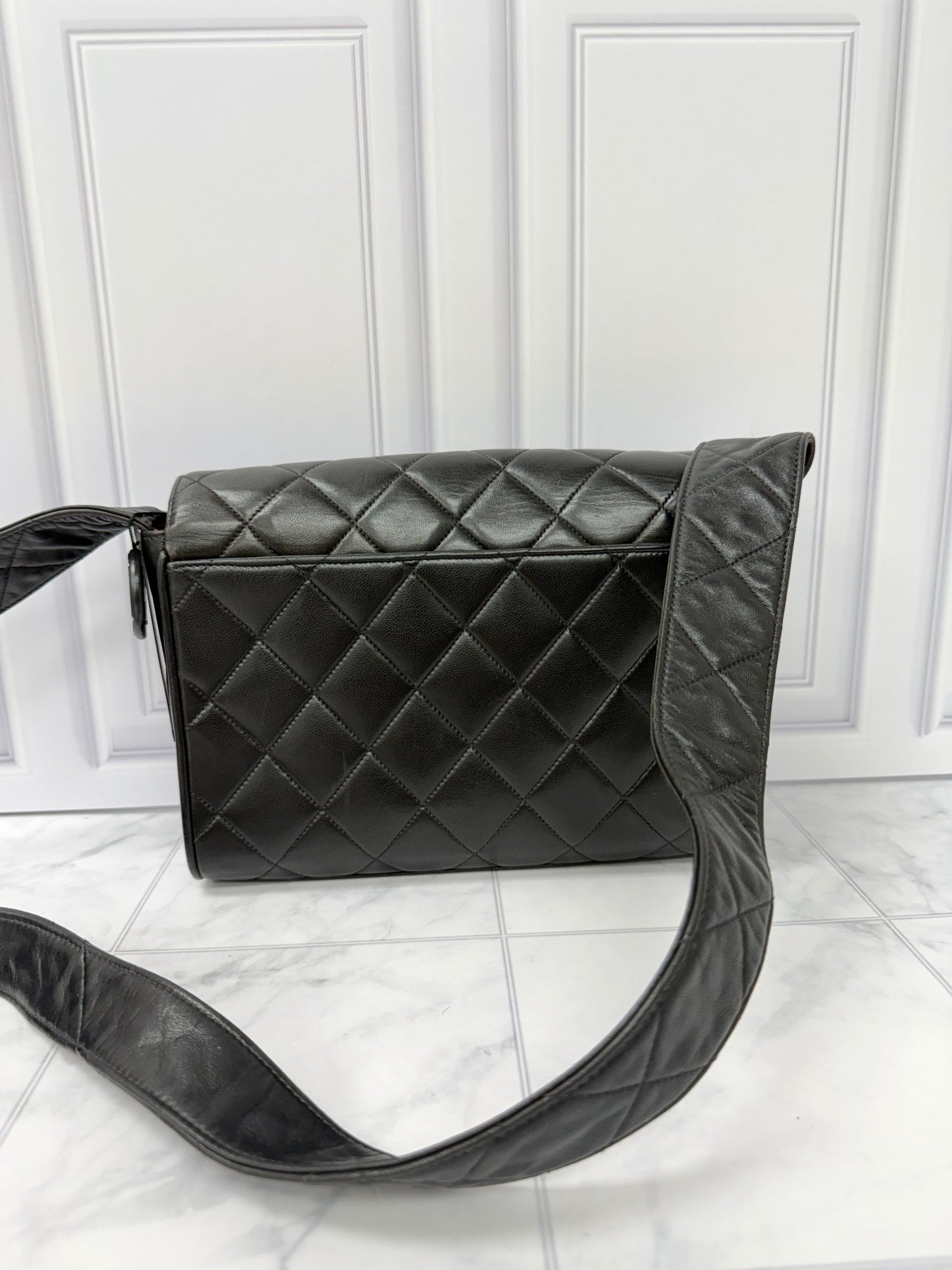 Chanel Black Lambskin Leather Crossbody