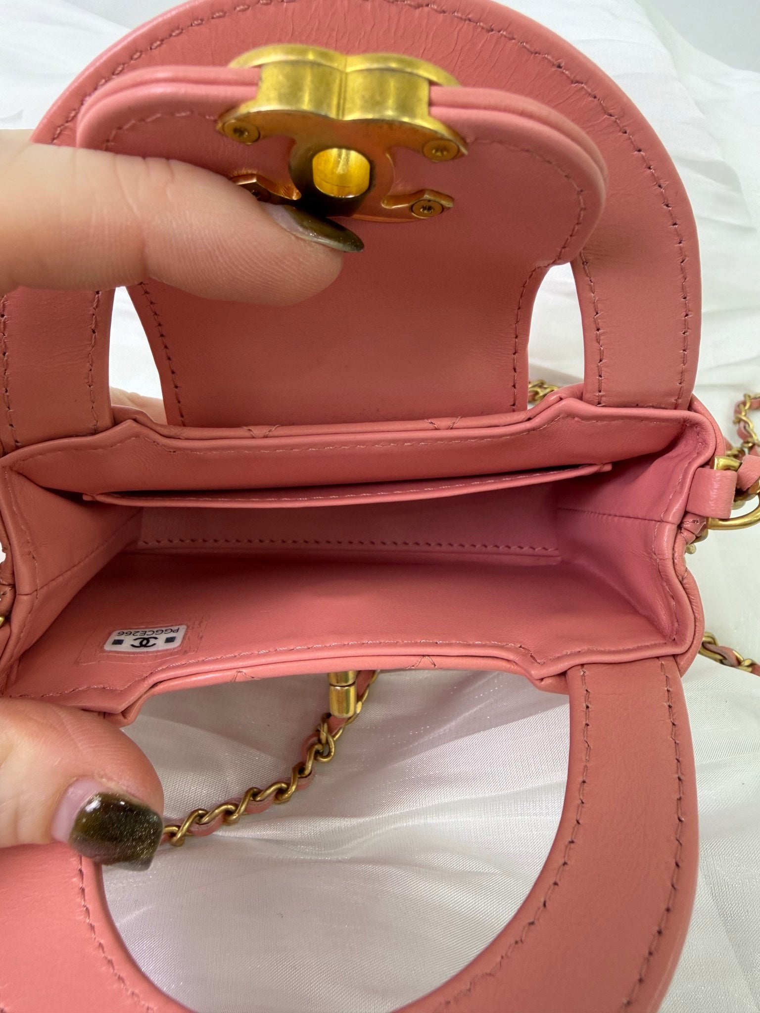 Chanel Pink Lambskin Mini Kelly Shopping Bag