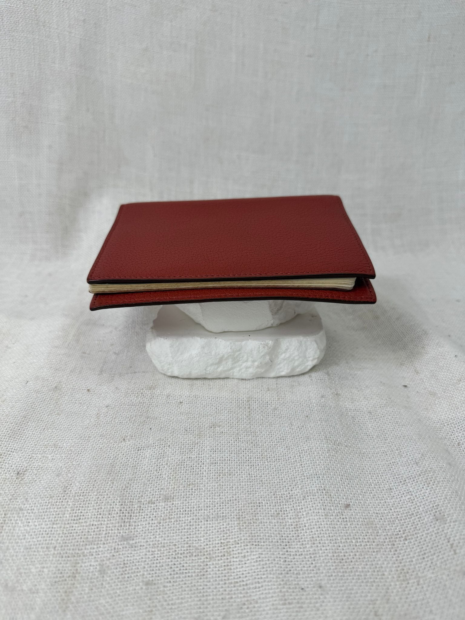Hermes Brick Red Leather Notebook Cover 
