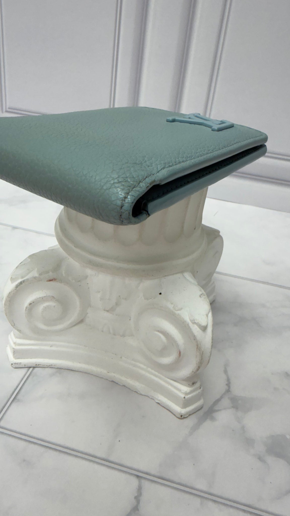Louis Vuitton Blue Leather Aerogram Bifold