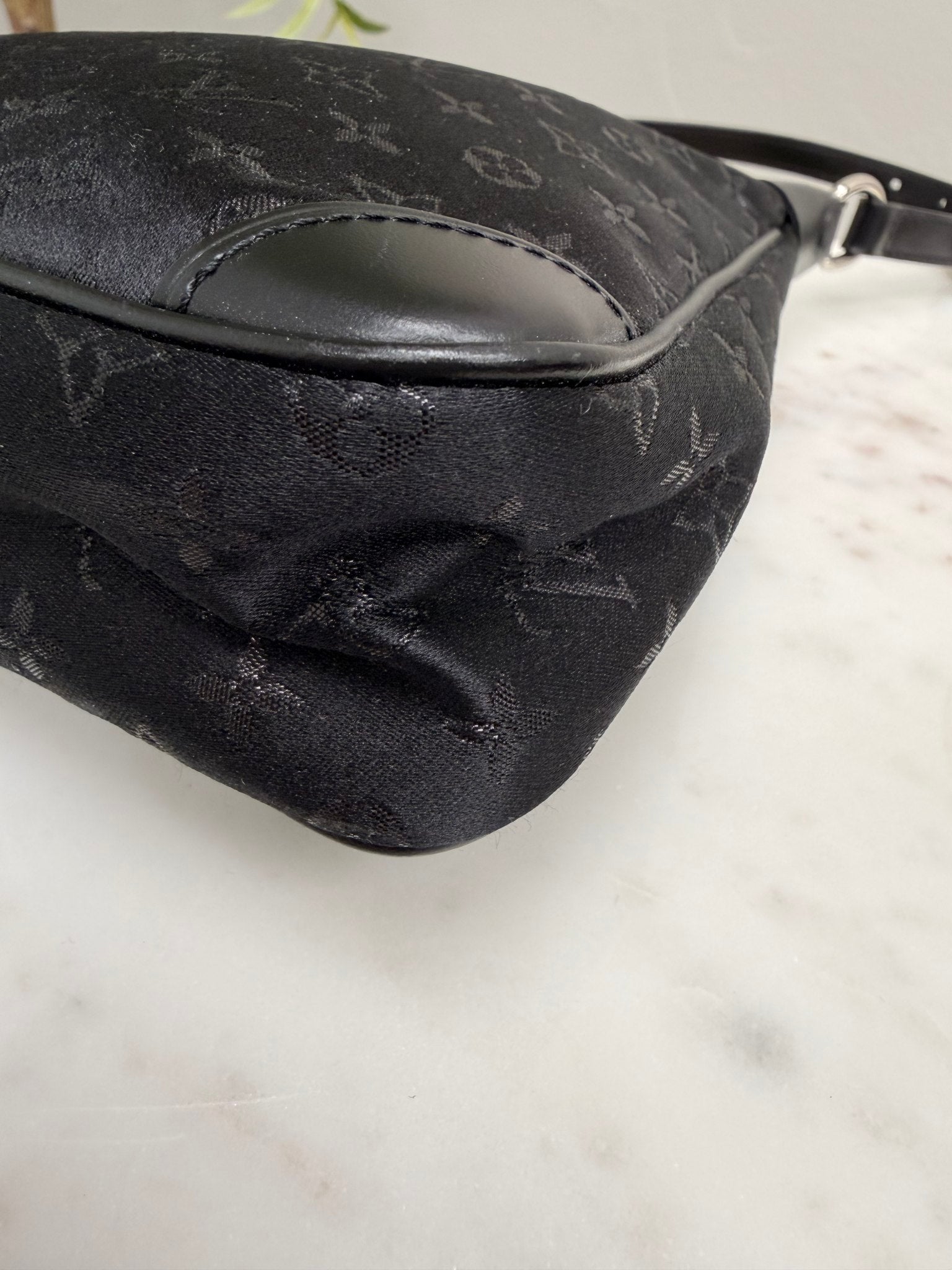 Louis Vuitton Black Satin Mini Boulounge Shoulder Bag