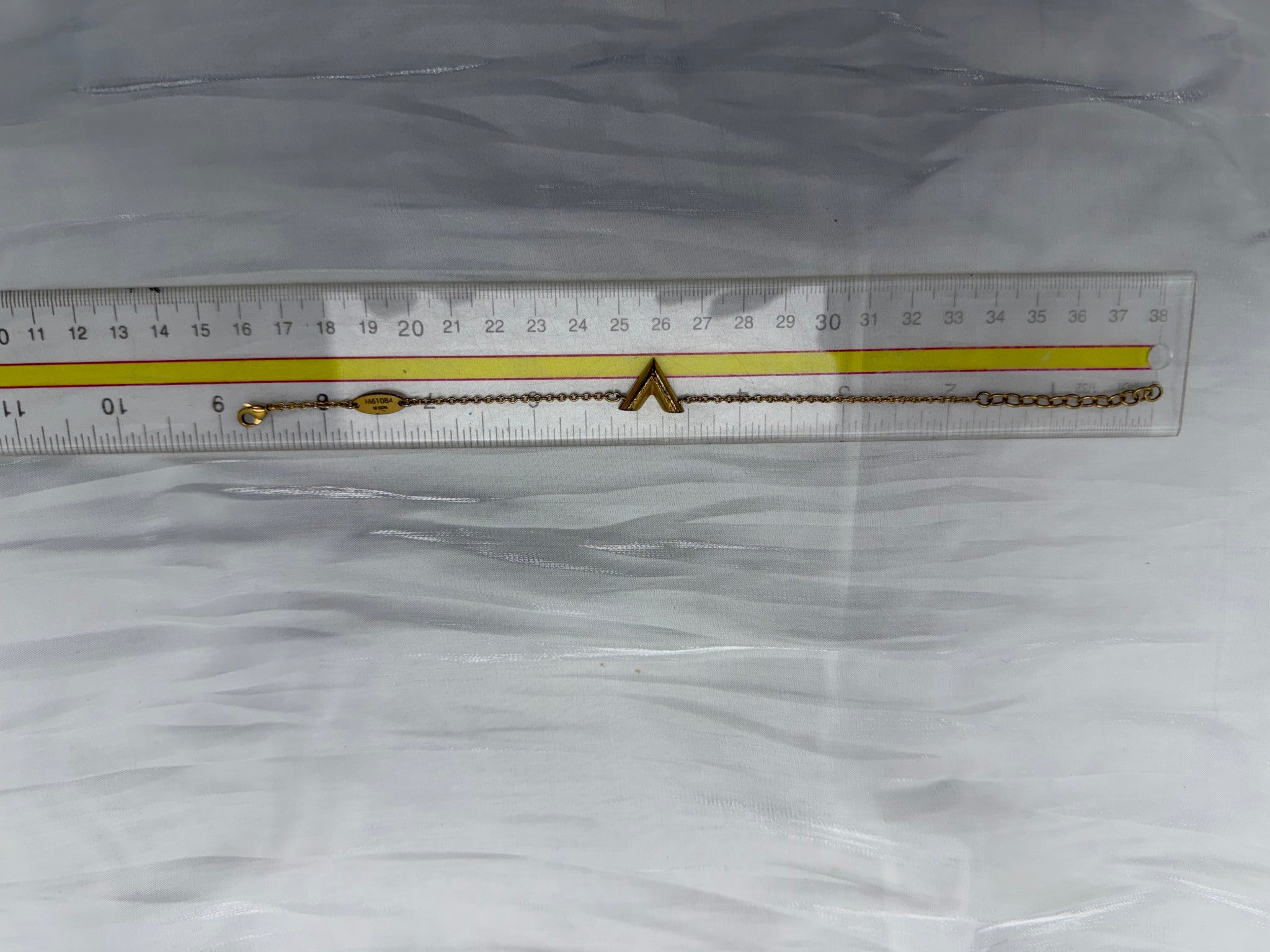 Louis Vuitton Gold Tone Essential V Bracelet 