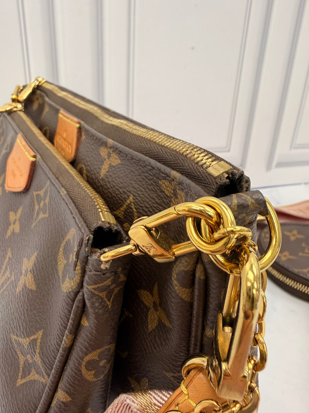 Louis Vuitton Monogram Multi Pochette Accessories Rose Clair Crossbody