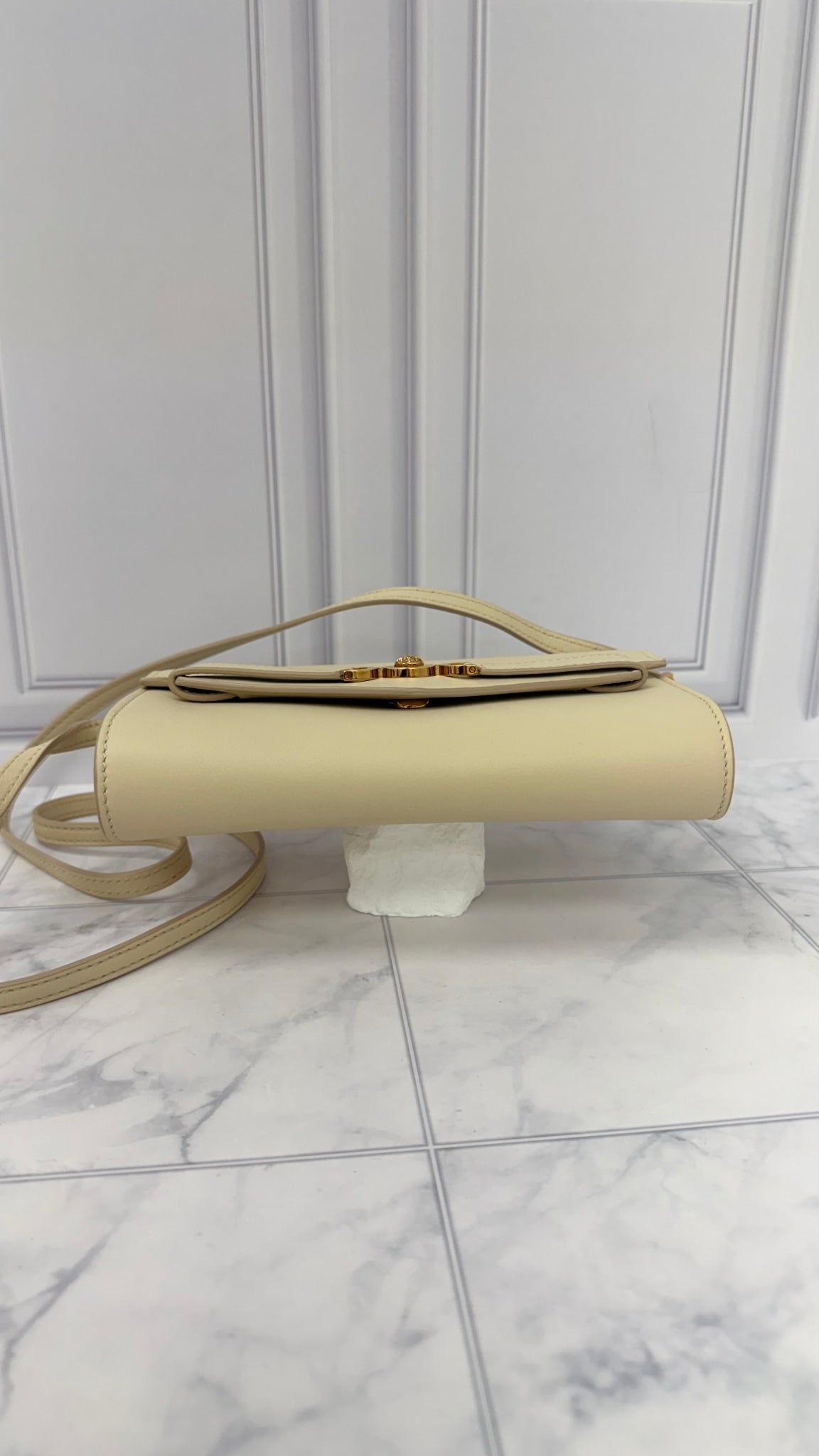 BRAND NEW - Versace Cream Leather Medusa '95 Crossbody Bag 