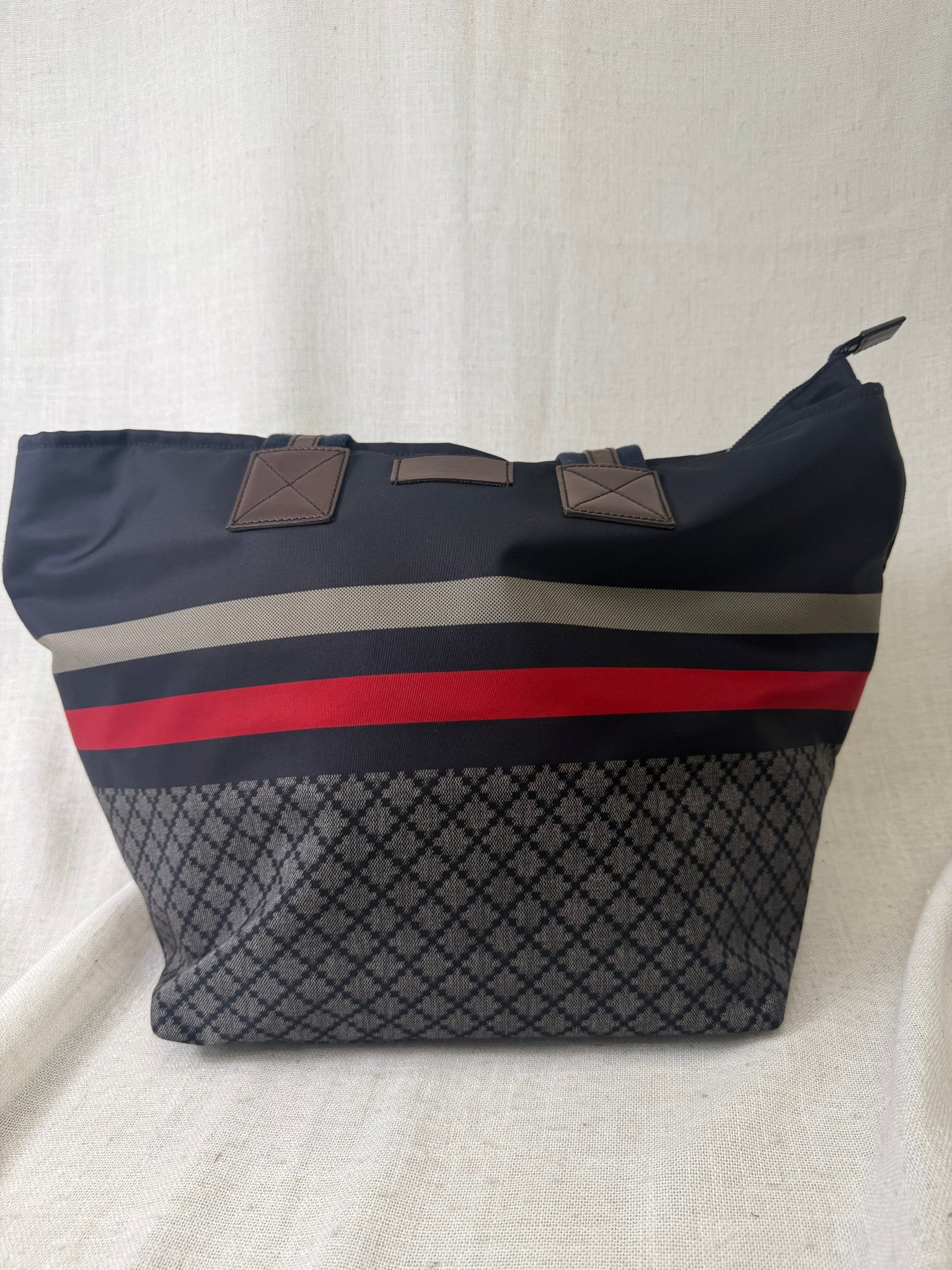 Gucci Navy Nylon Tote Bag