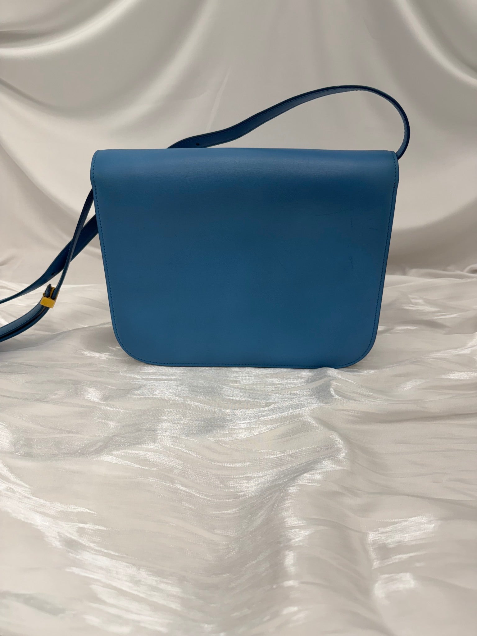 Celine Blue Leather Classic Box Bag