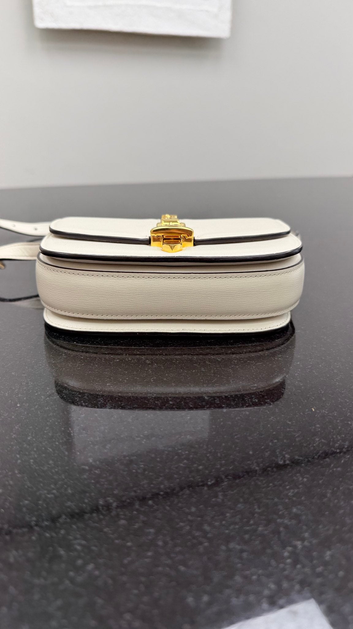 Gucci Ivory Leather Mini 1969 Sylvie Crossbody