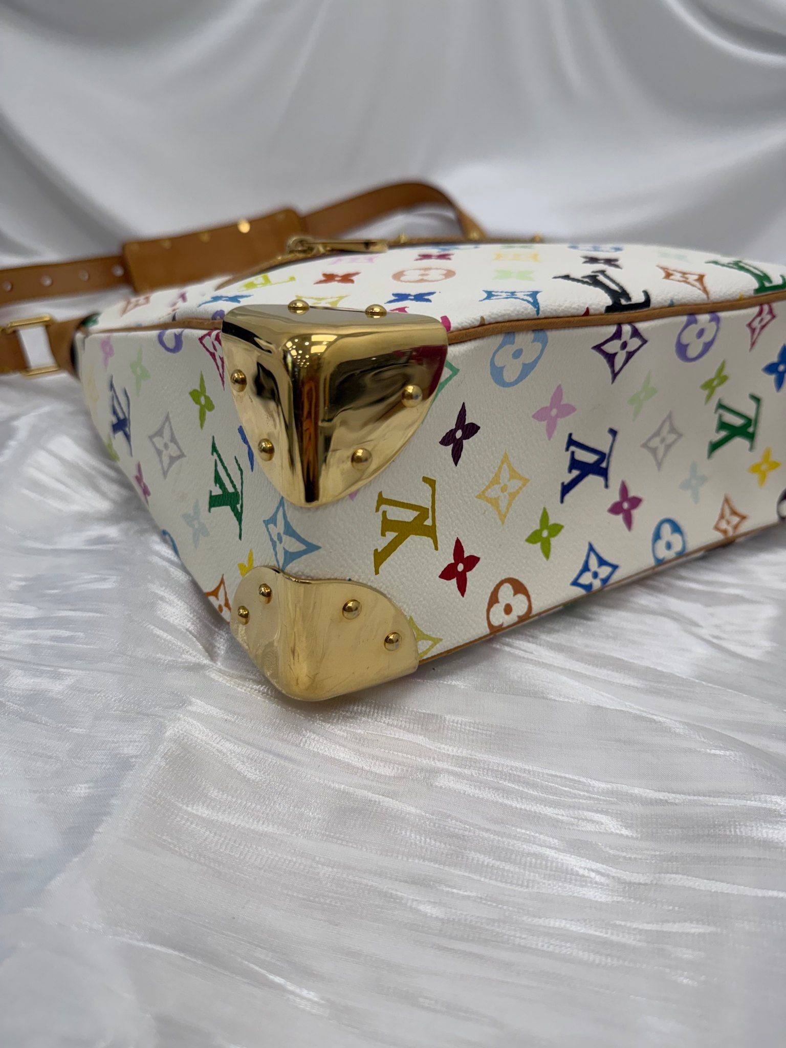 Louis Vuitton White Multicolore Monogram  Boulogne Shoulder Bag