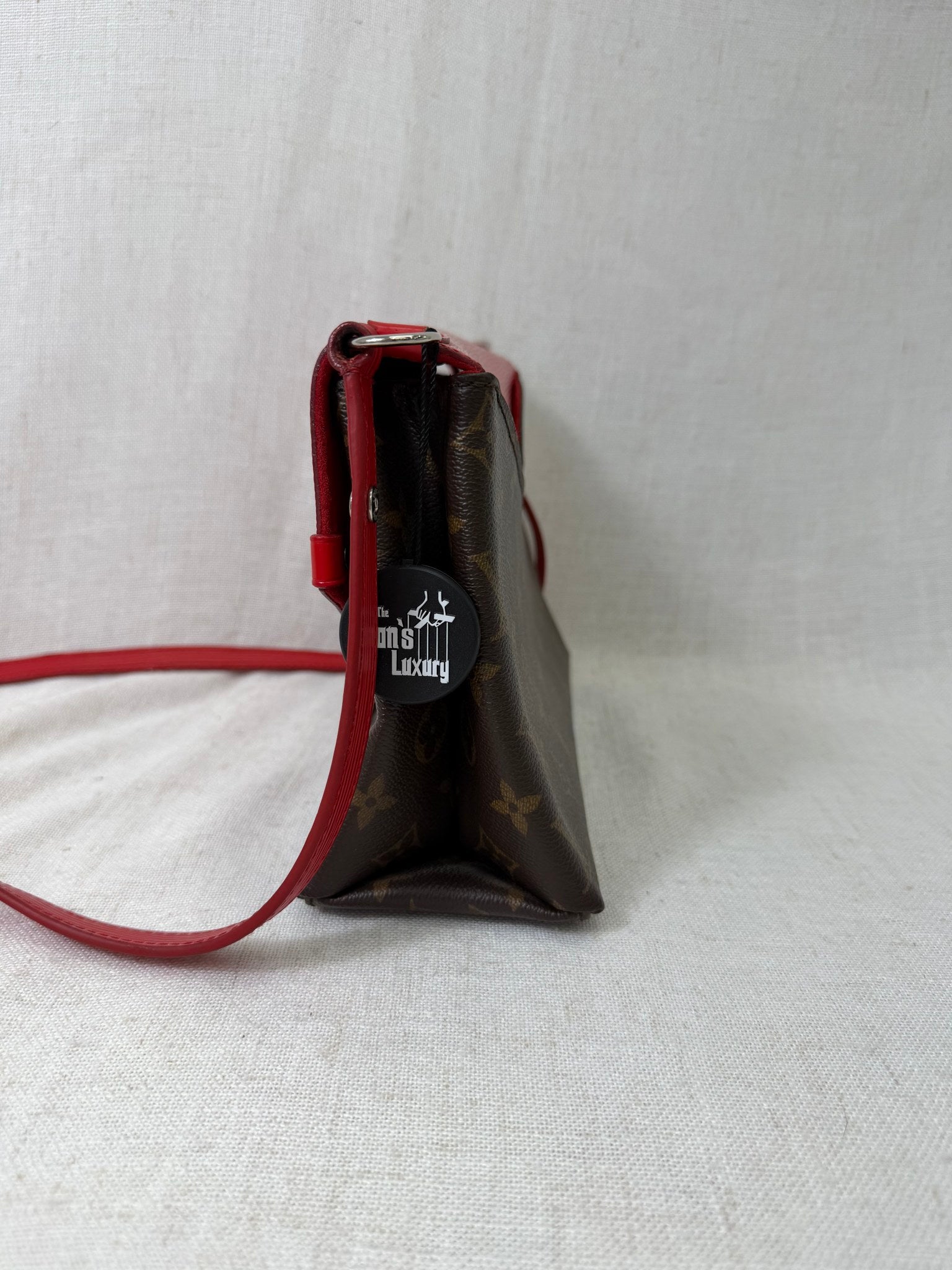 Louis Vuitton Red Epi Leather Monogram Saint Michel Shoulder Bag