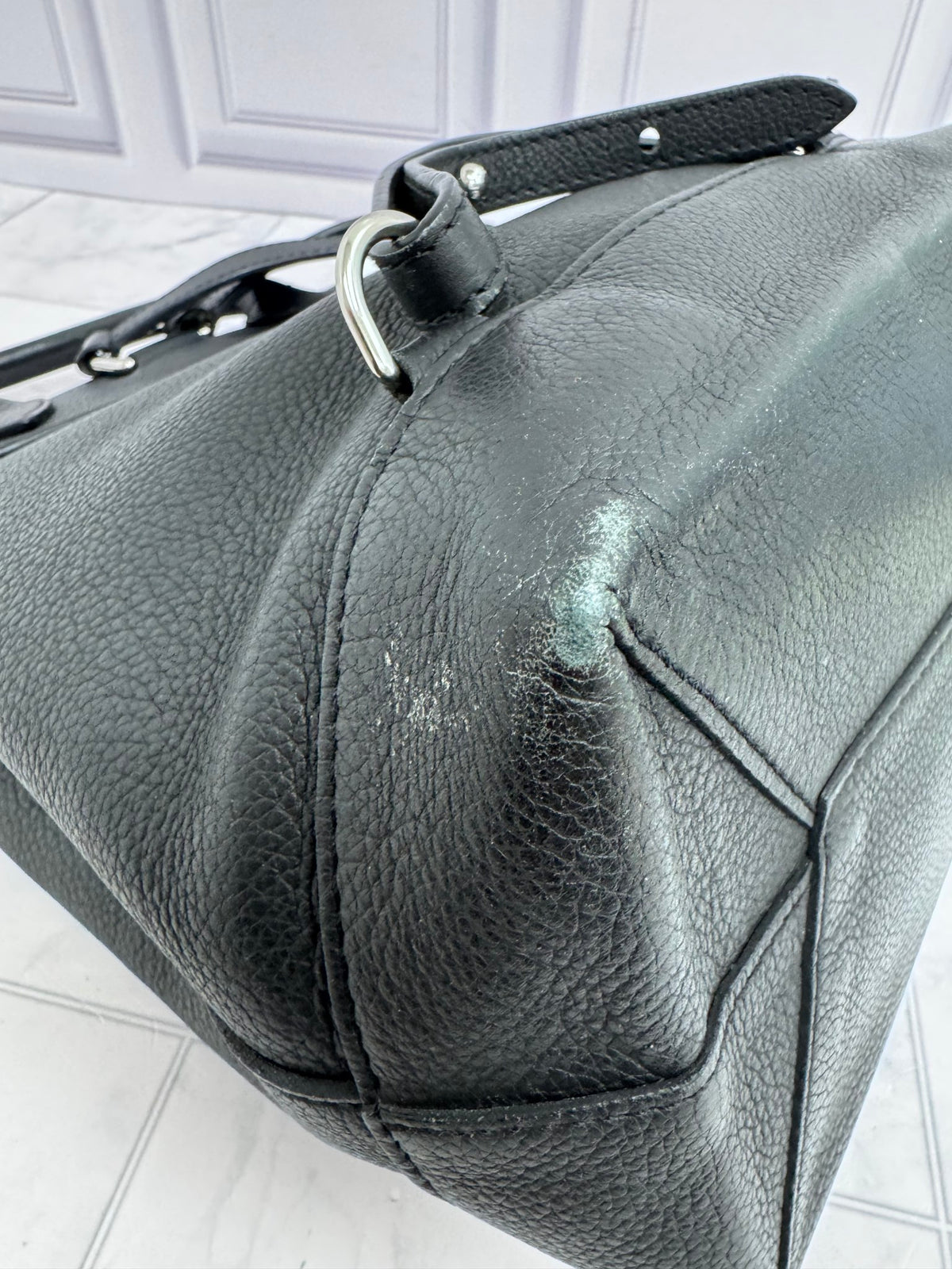 Louis Vuitton Black Leather Lockme Backpack