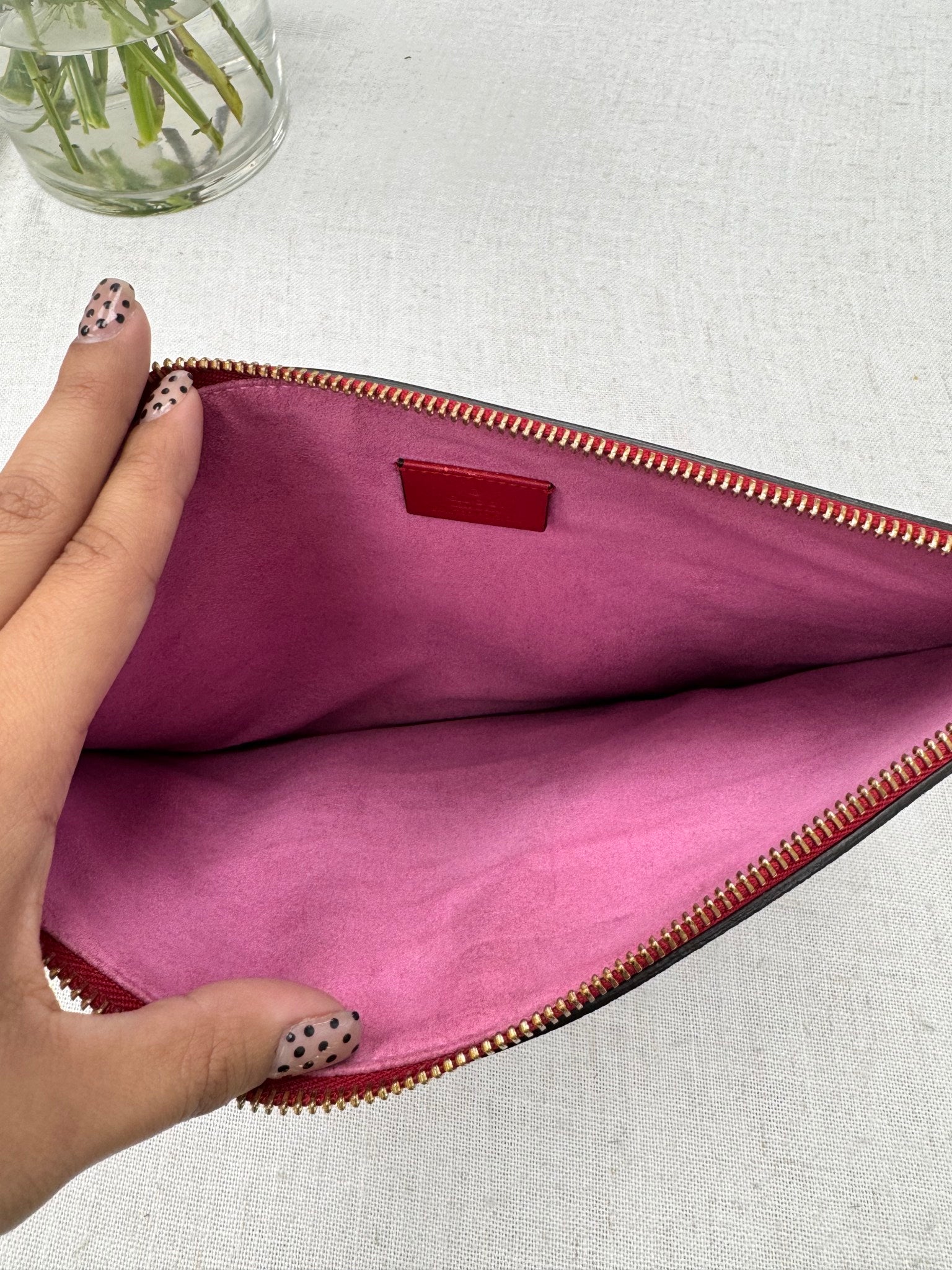 Gucci GG Supreme Monogram Bosco Clutch Bag