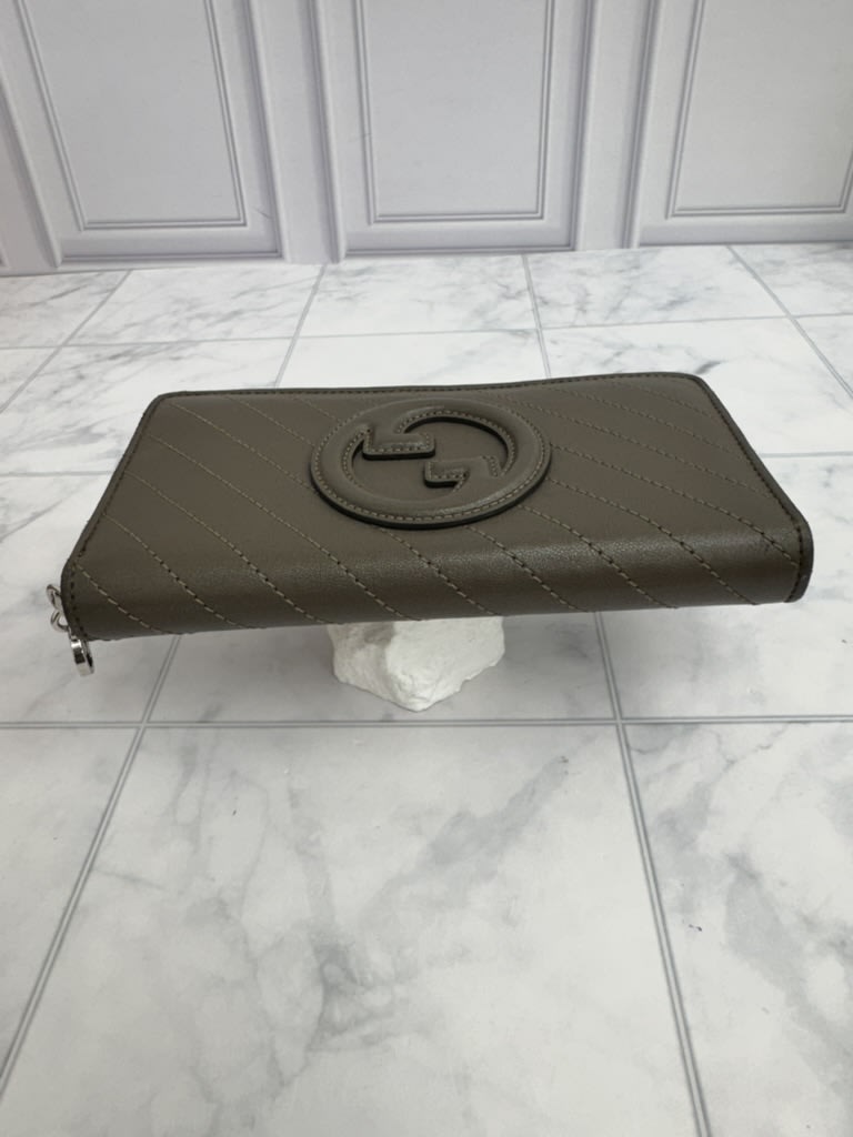 Gucci Brown Quilted Leather Blondie Interlocking G Zippy Wallet