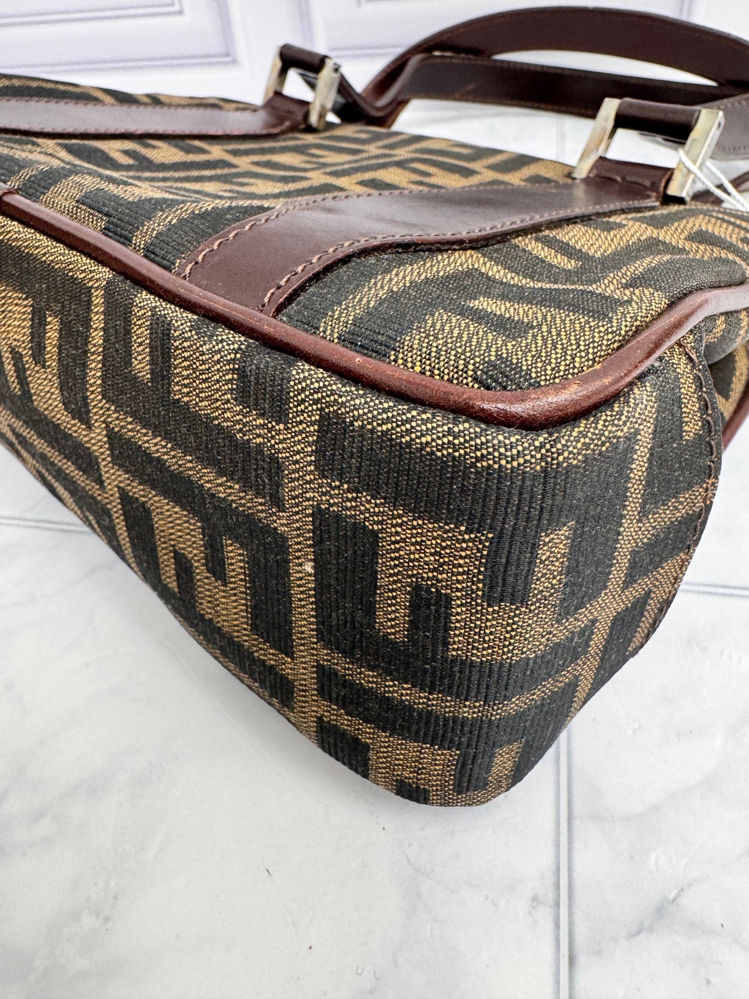 Fendi Brown Zucca Canvas Handbag