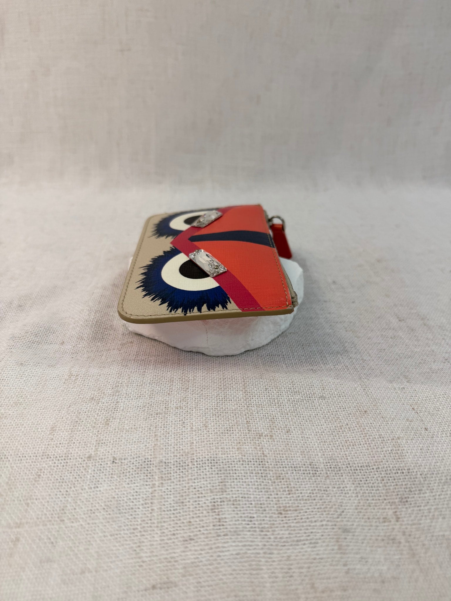 Fendi Multicolor Leather Monster Key Coin Pouch