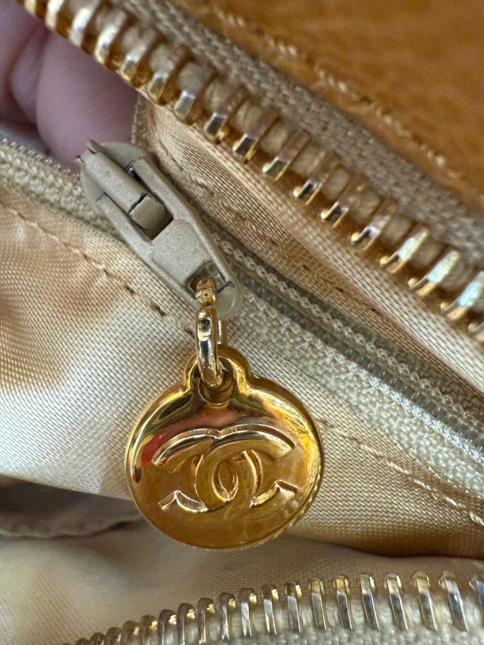 Chanel Tan Caviar Tote Bag