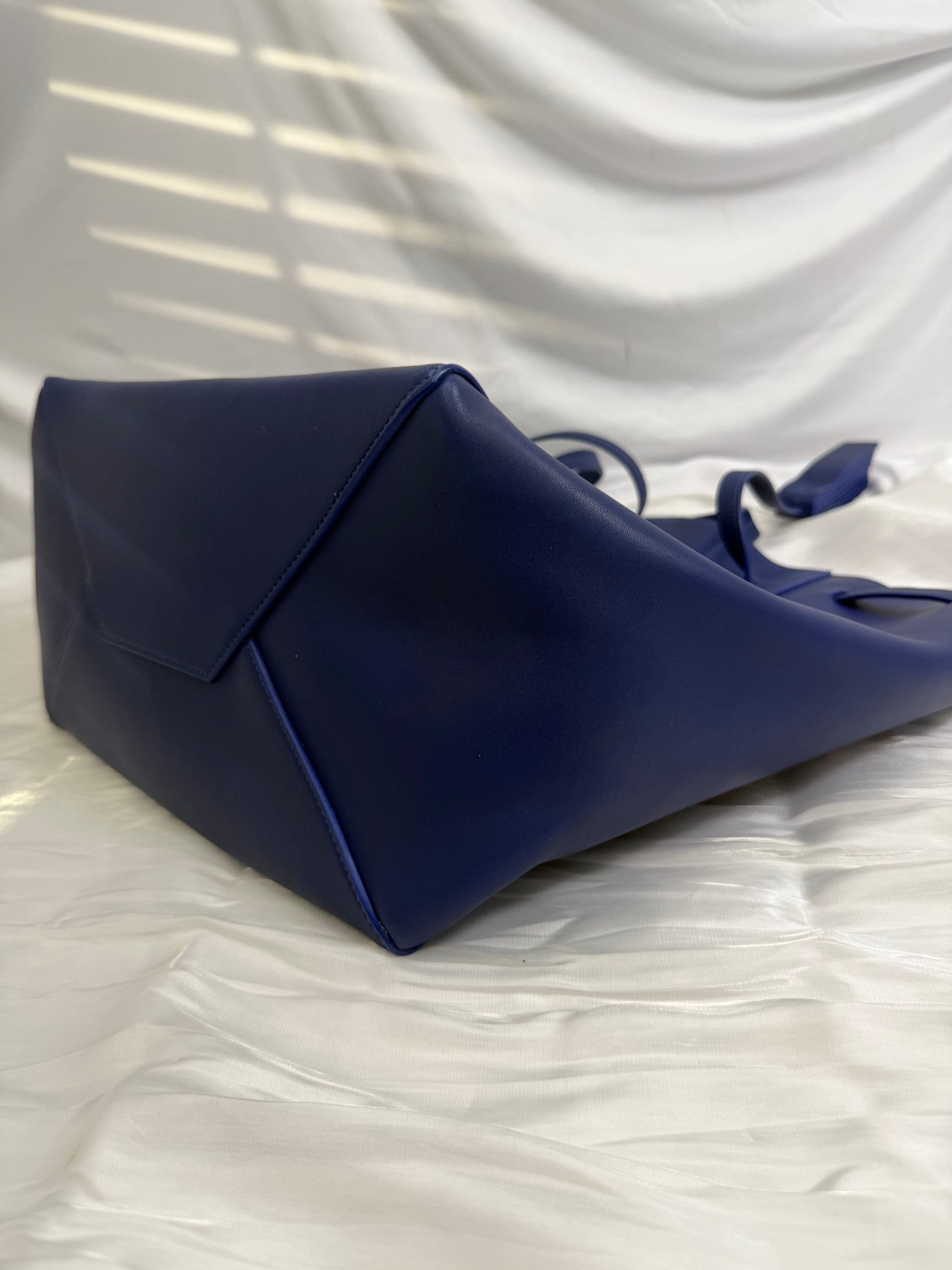Celine Blue Leather  Cabas Phantom Tote Bag