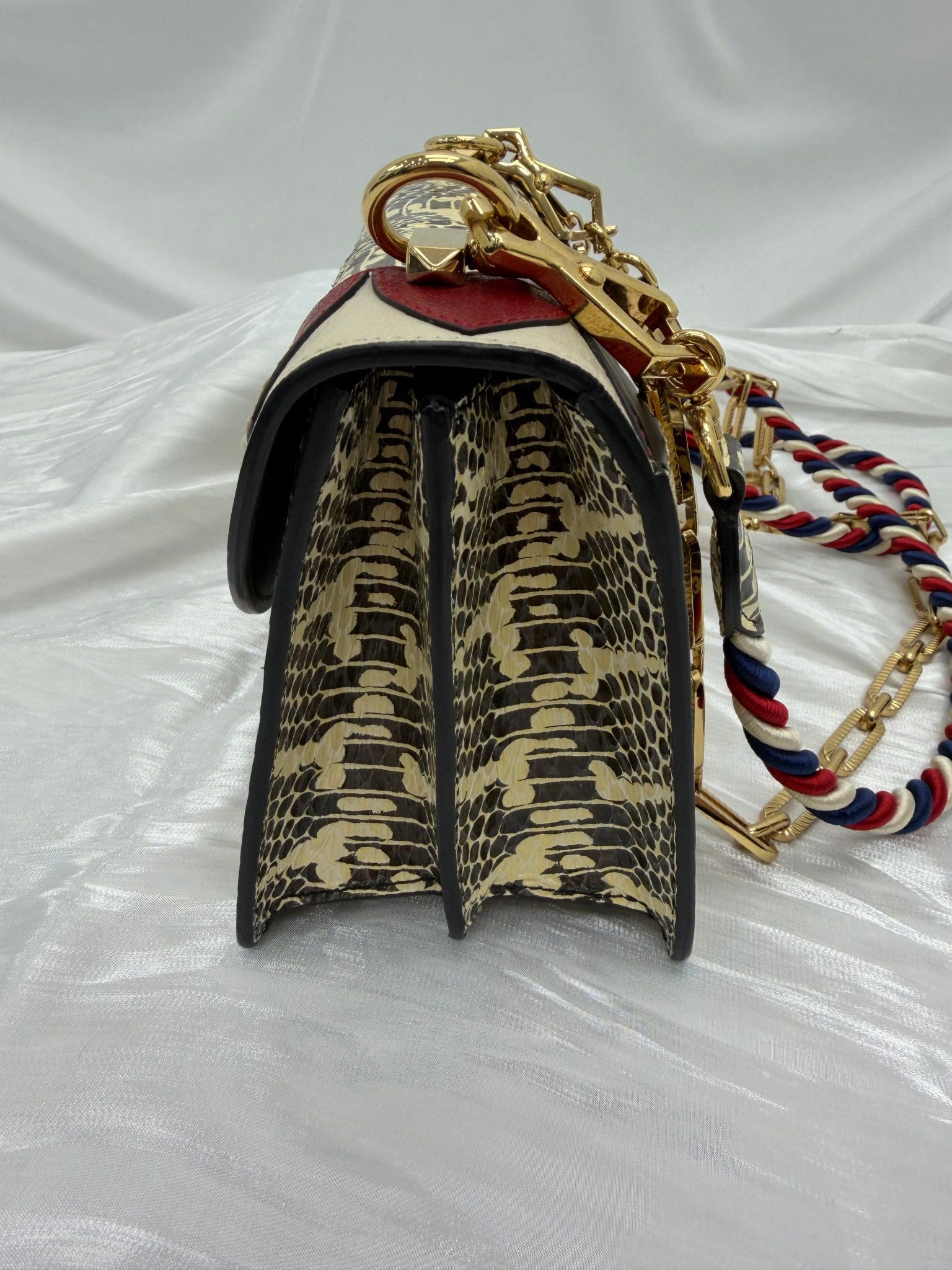 Gucci Python & Goatskin Limited Edition Fox Broche Bag