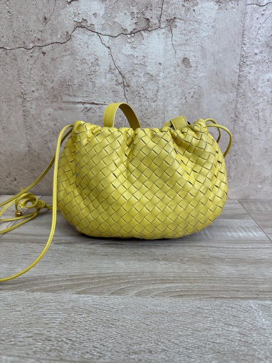 Bottega Veneta Yellow Intrecciato Leather Small Bulb Bag