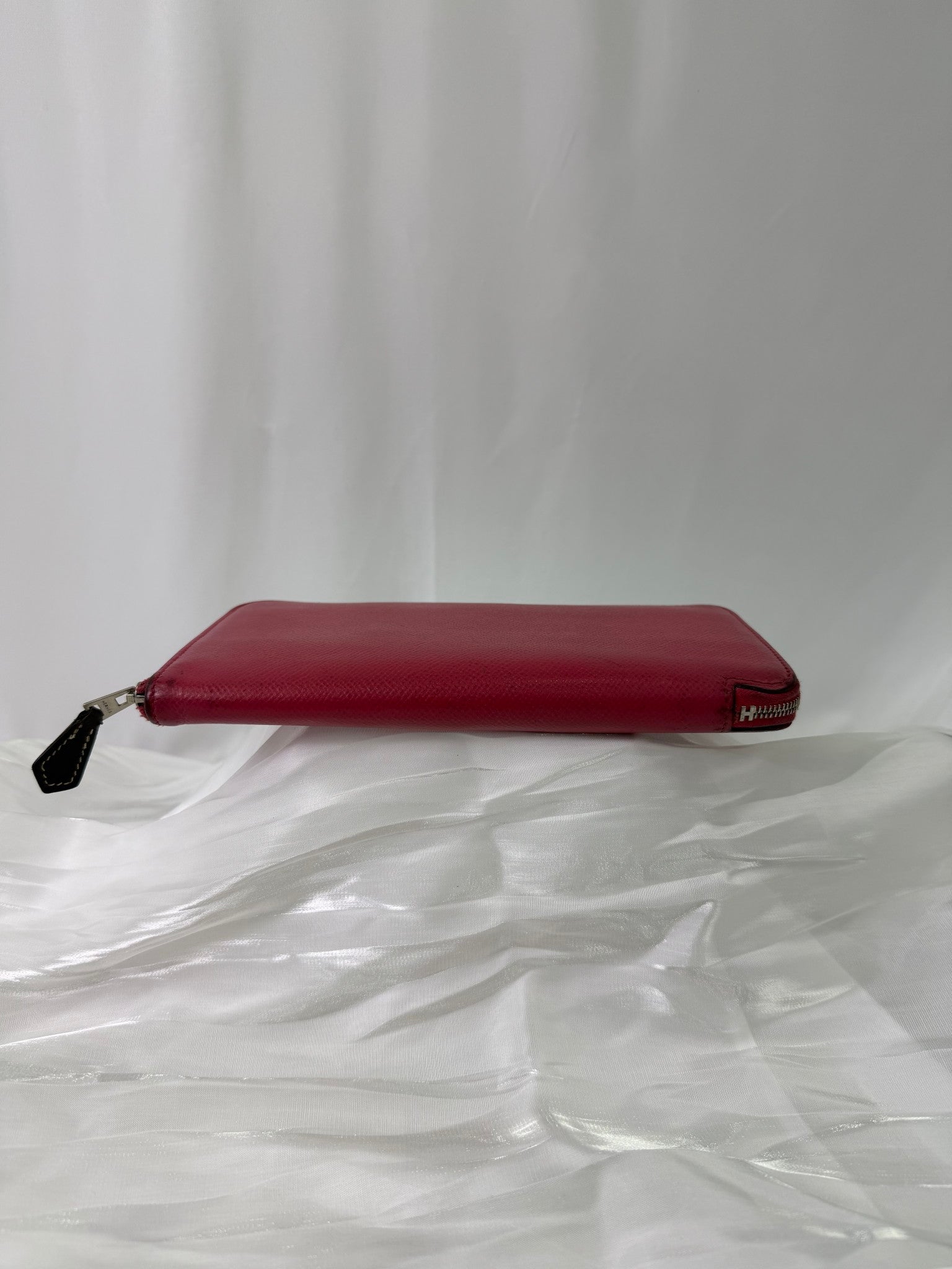 Hermes Pink Leather Silk’in Long Zippy Wallet