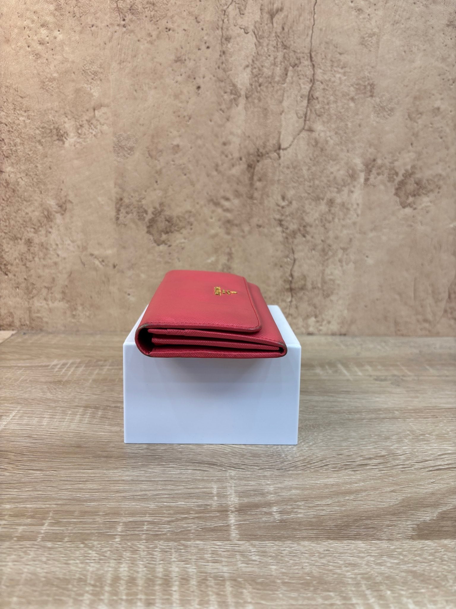 Prada Pink Leather Long Snap Wallet