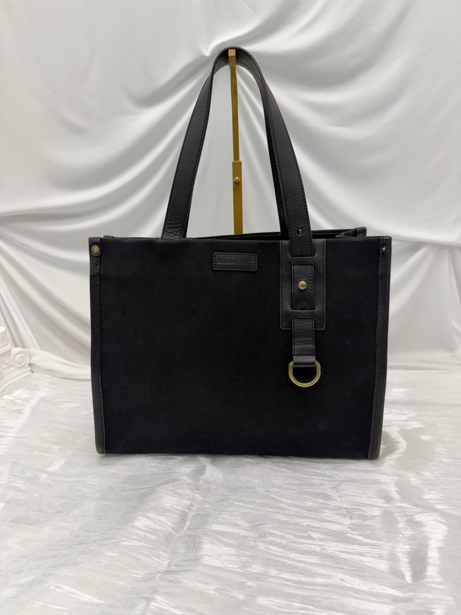 Burberry Black Canvas Tote Bag