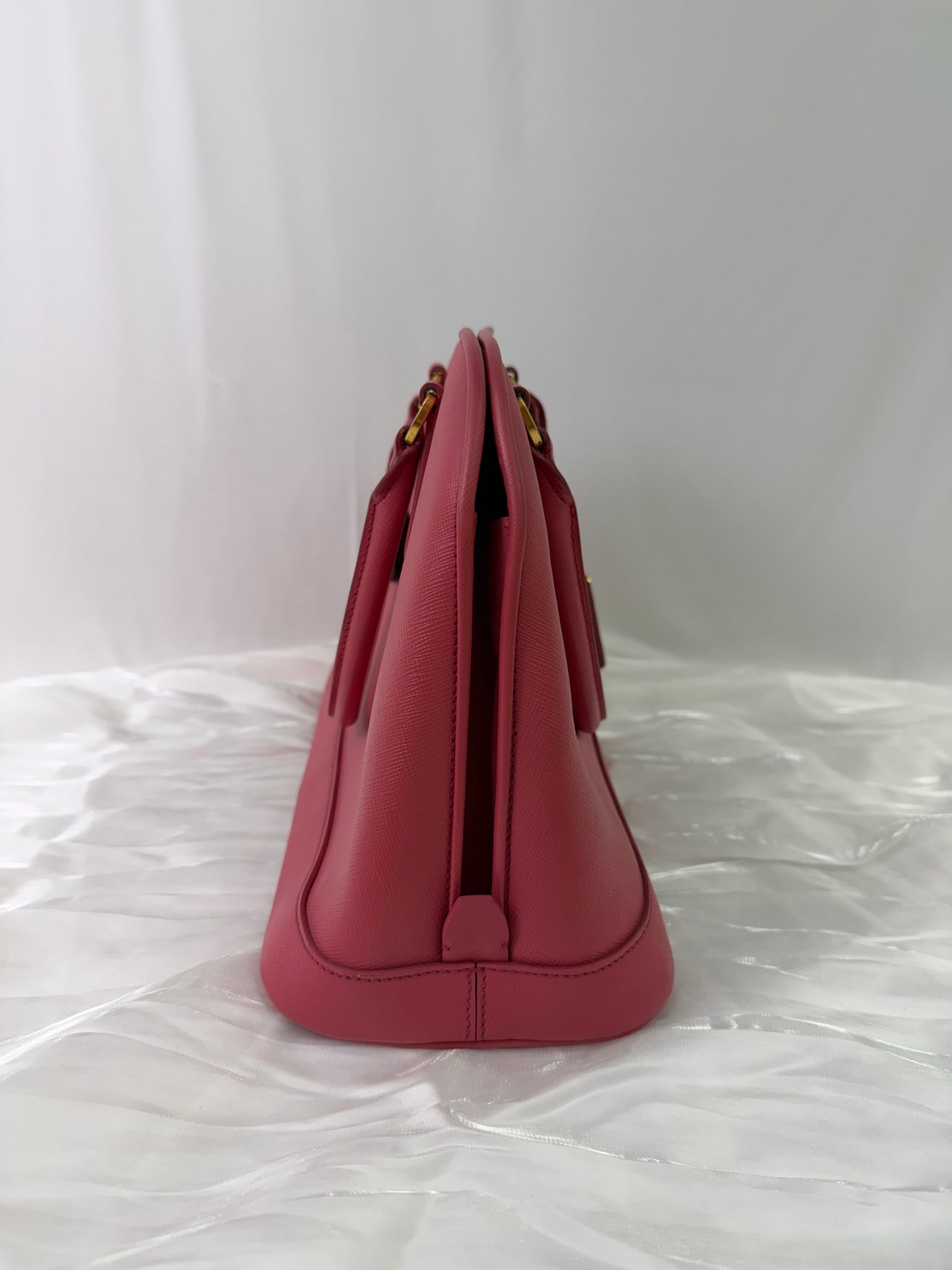 Prada Pink Saffiano Leather Dome Bag