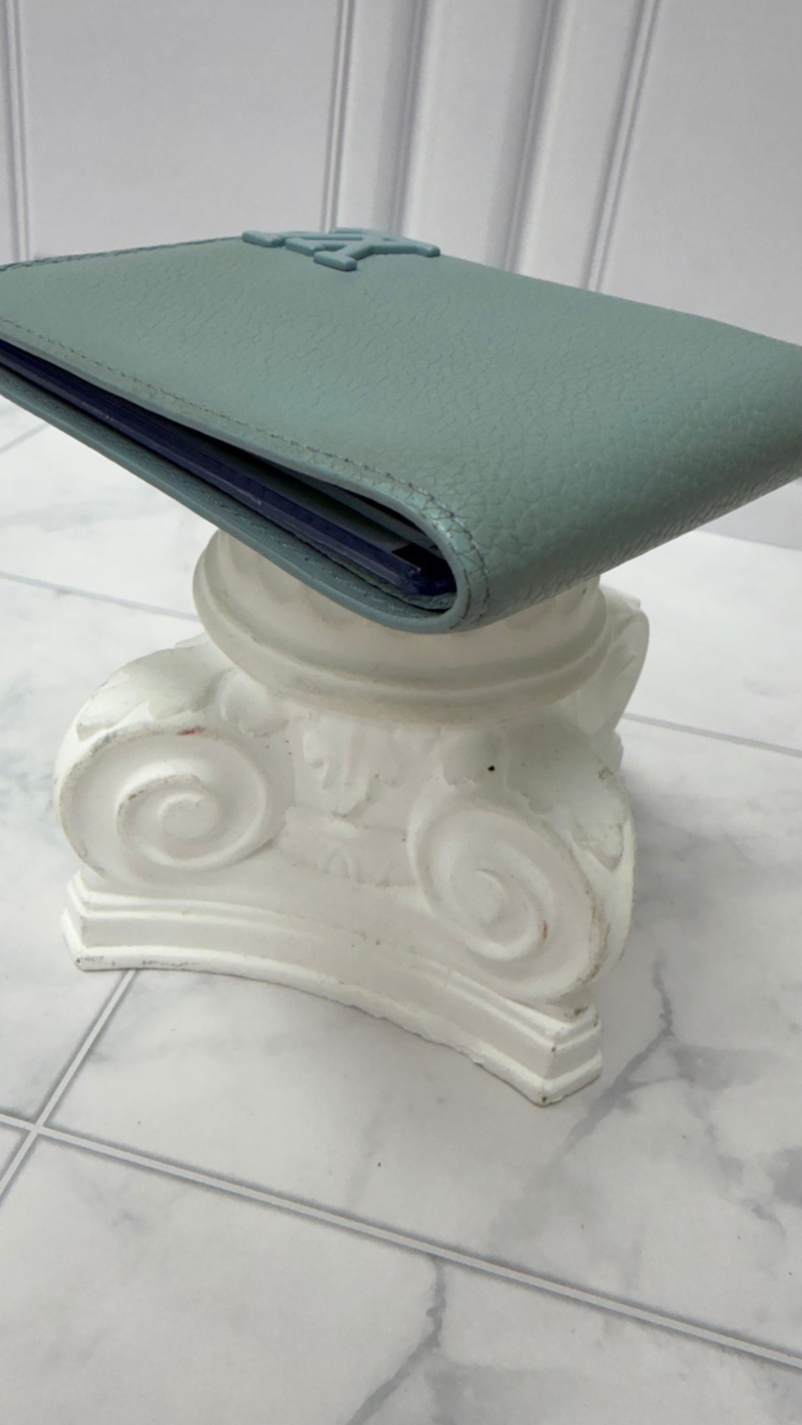 Louis Vuitton Blue Leather Aerogram Bifold