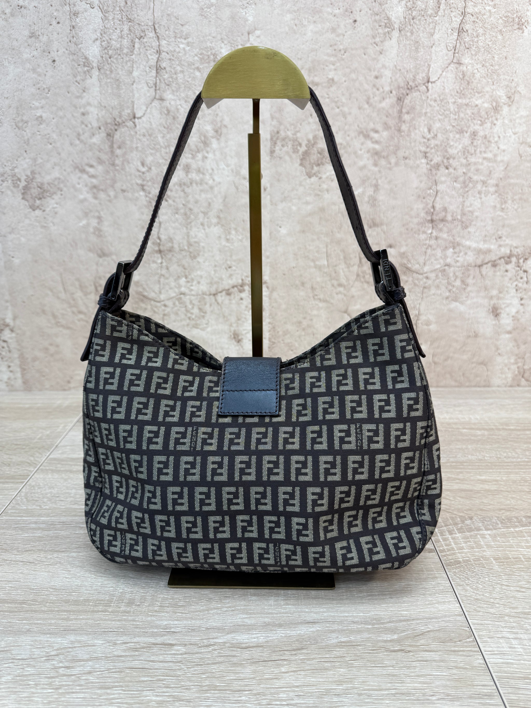 Fendi Zucchino Canvas Vintage Hobo Bag