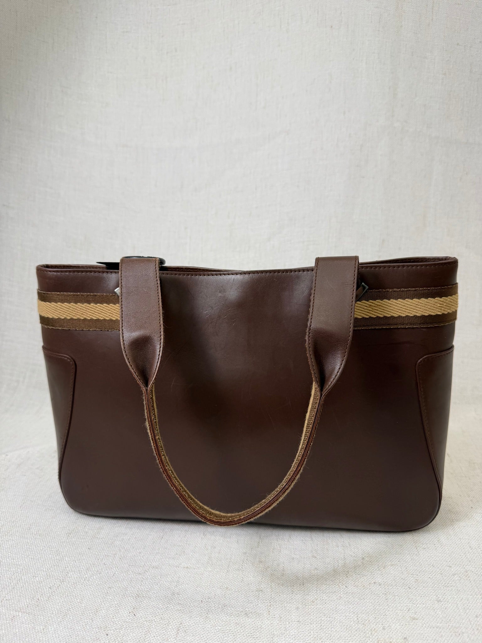 Gucci Brown Leather Tote Bag