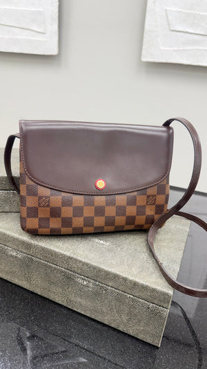 Louis Vuitton Damier Ebene Twice Pochette Crossbody Bag