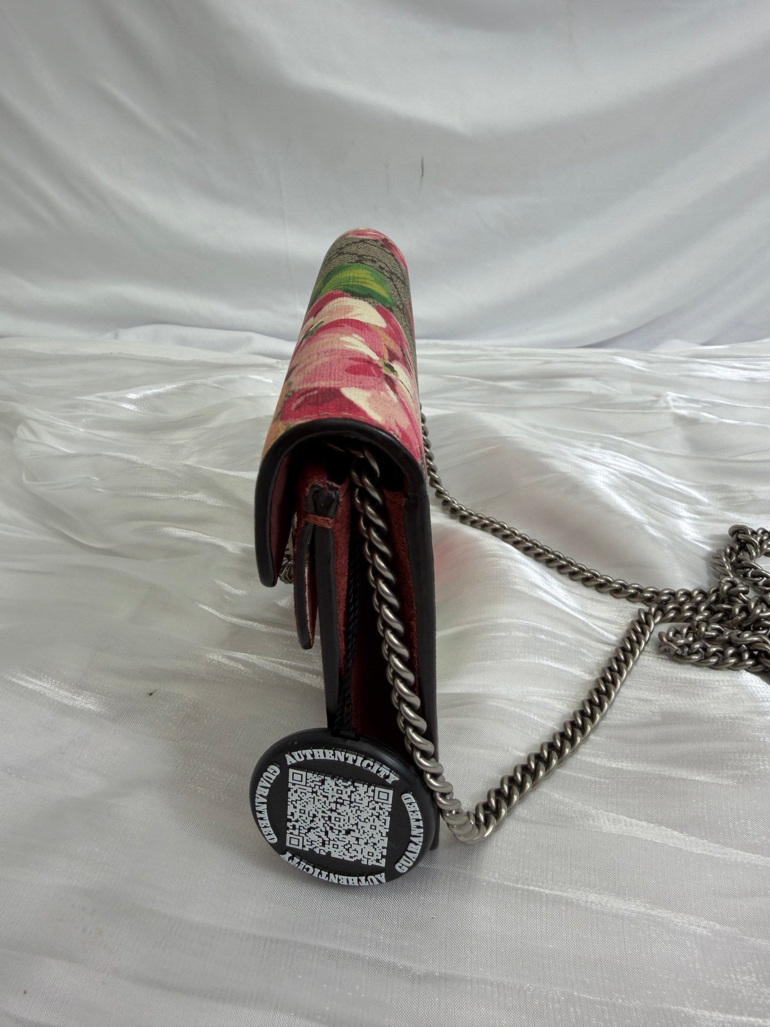 Gucci GG Supreme Pink Blooms Super Mini Dionysus Bag