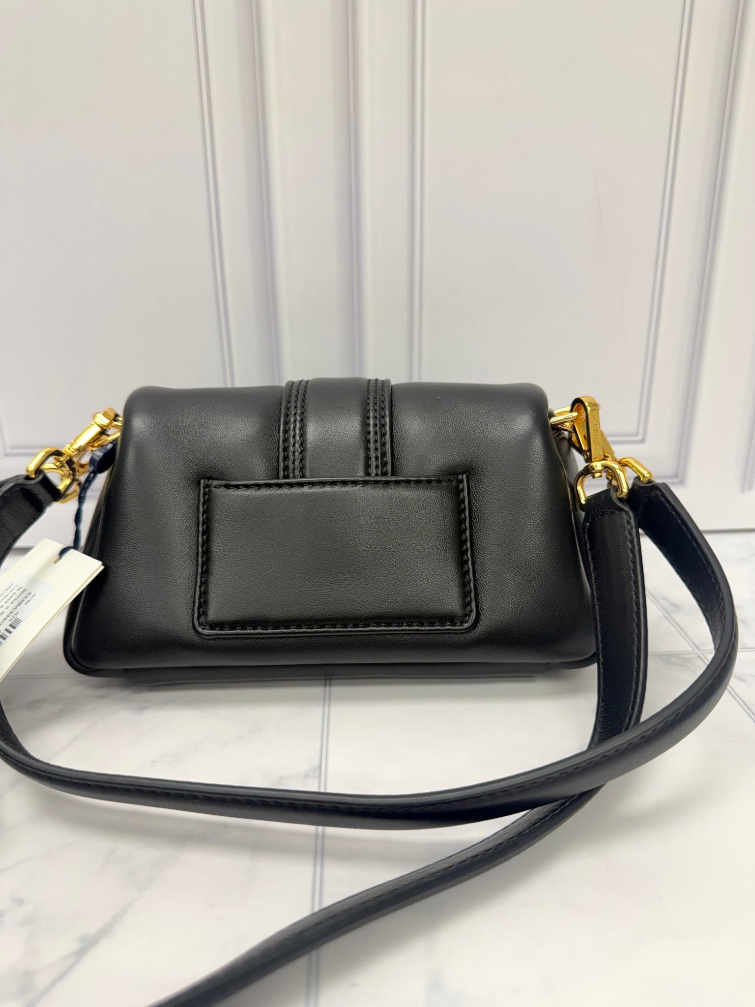 BRAND NEW - Jacquemus Black Lambskin Leather Le Petit Bambimou Bag 