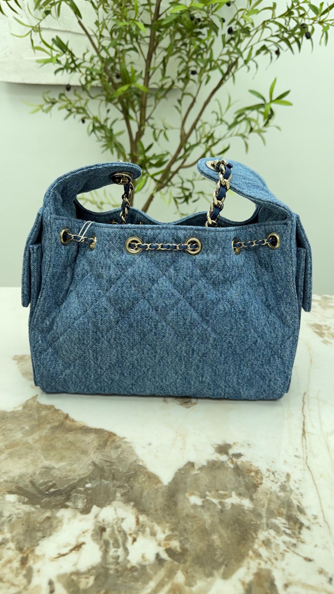 BRAND NEW- Chanel Denim Small Chanel 25 Small Shoulder Bag