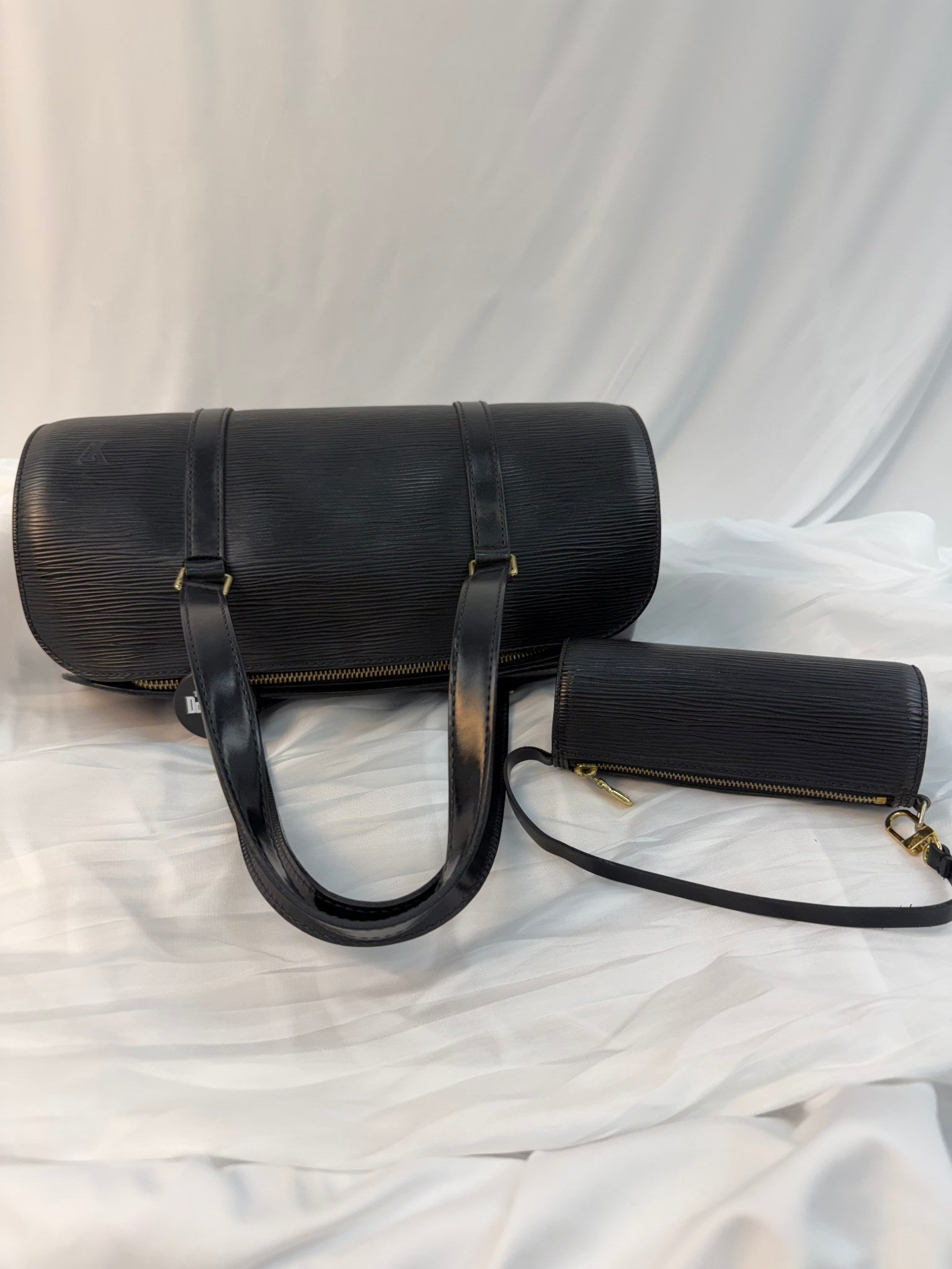 Louis Vuitton Black Epi Leather Soufflot Bag