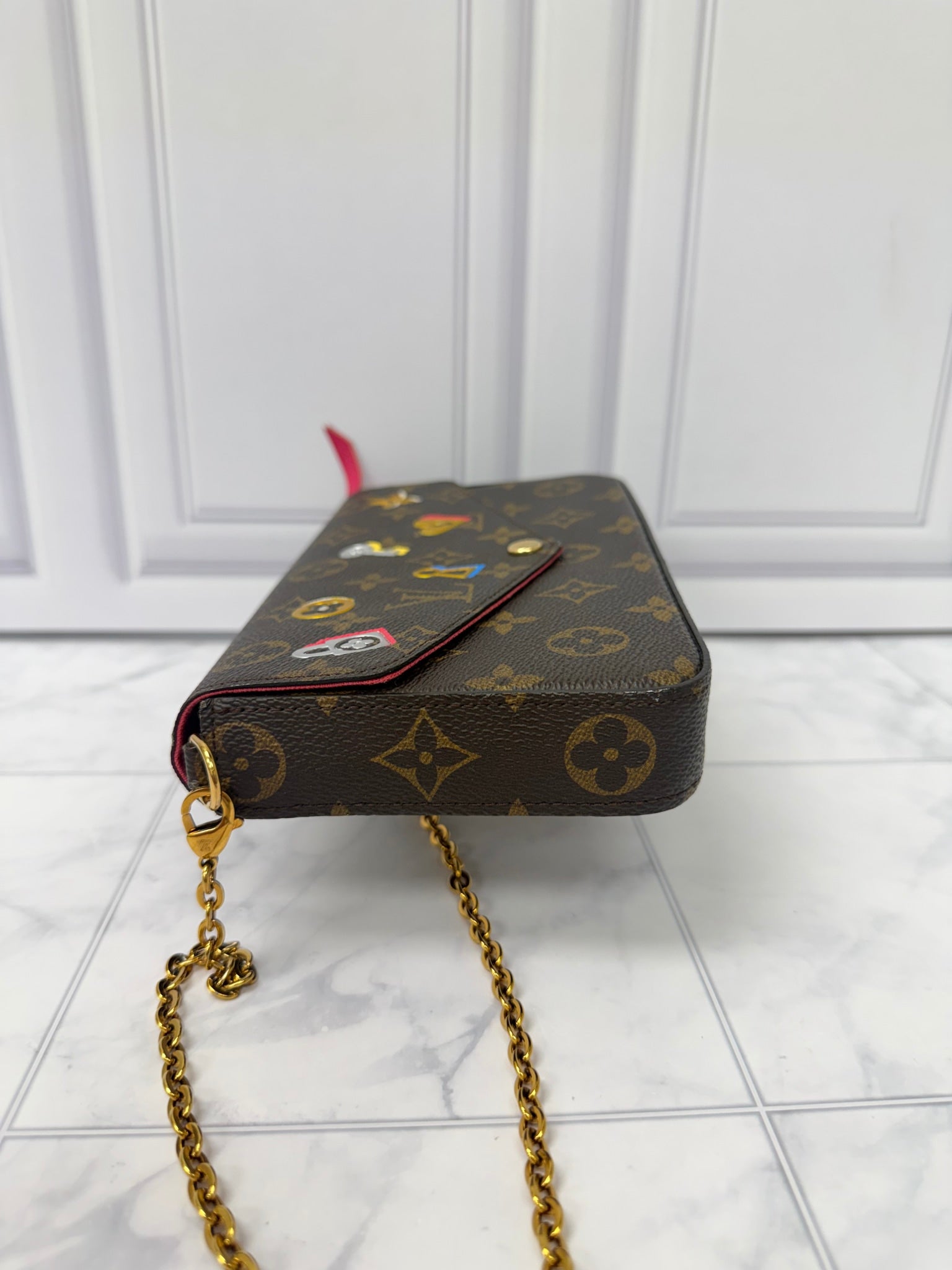 Louis Vuitton Monogram Love Lock Pochette Felicie Crossbody Bag 