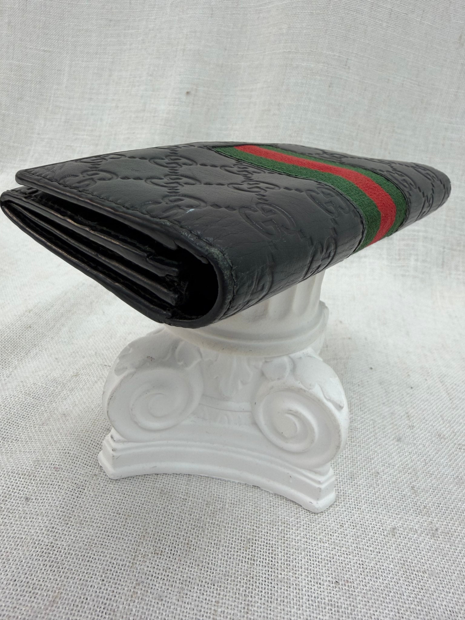 Gucci Black Guccisima Leather Sherry Long Wallet