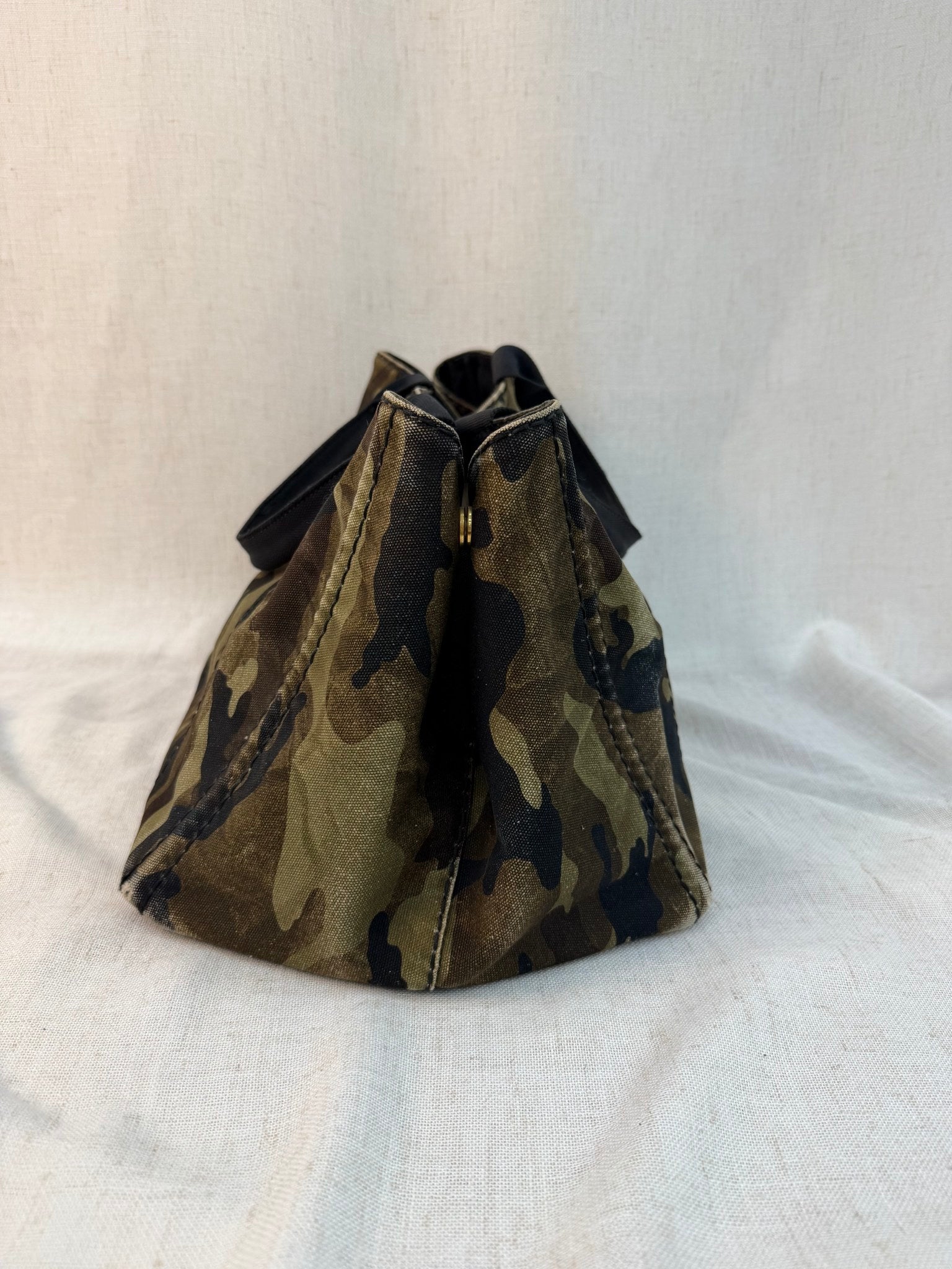 Prada Camo Canvas Canapa Handbag
