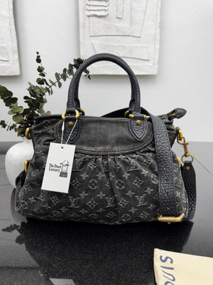 Louis Vuitton Black Denim Monogram Neo Cabby MM